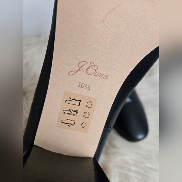 J Crew black leather heeled chealsea boots classic  minimalist | size 10.5 - Picture 8 of 9